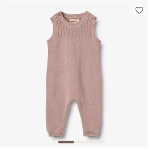 Wheat Mauve Knit Baby One-Piece Romper